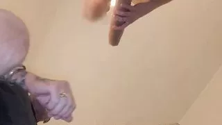 While Joey fixes the outlet. Miss A fixes his inlet with her XL Duke from Mr hankey's toys