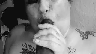 Jewels the sure thing giving you a little preview of what she likes to do best