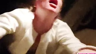 Ass roughed up and creampie for little submissive slut