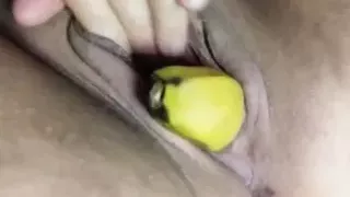 double penetration in my pussy dildo plus banana