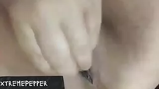 Fucking my pussy with my brush