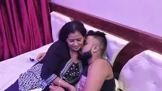 Horney aunt hardcore fuck by her Indian boyfriend