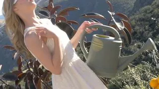 Sexy Babe Jillian Janson Fingers Her Cunt Outdoors