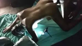 Homemade BBC Creampie My Wife Hairy Pussy Pumping in the Backroom