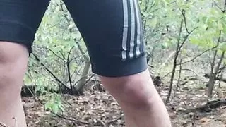 Having Fun on my bike ride. Wanking near the road