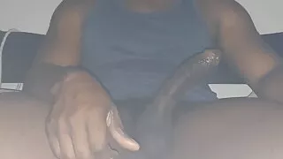 Stroking My Thick Slab of Black Meat