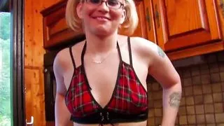 Fat blonde milf gives Terry Reid anal sex and blowjob