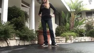 Brunette teen Allison gets creampied by black cock