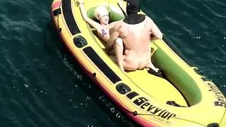 Blonde teen Christine Alexsis has sex on the high seas