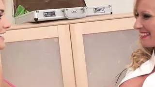 Kit Lee and Kat Lee each fuck with a cock of their own but