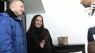 Nomi Melowe has anal interracial sex with a black cock