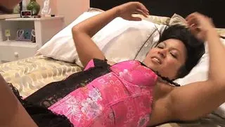 Cali Lee is an Asian brunette who loves a facial cumshot