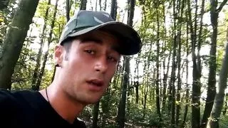 Precum of Middle Eastern big cock close up public