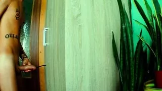 Extreme cock sounding twink, cumshot on the floor