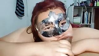 She loves to play with my dick in her mouth and rub it on her face