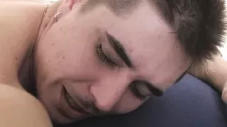 Malezia is giving a cock massage with her mouth and pussy