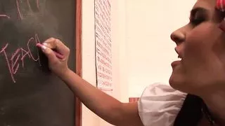 Valery Summer prepares her tight pussy for Paul's big cock