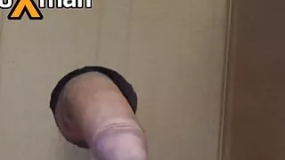 Homemade glory hole was a great success, great orgasm - SoloXman
