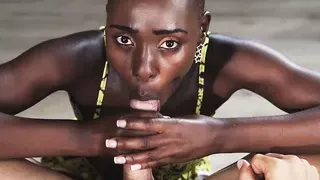 African Sex Goddess Breeds White Cock