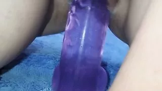 Teen playing with dildo at friends house