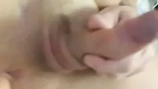 Cum dripping on toy creampie