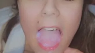 Cum feeding and face fucking a dirty slut from Tinder