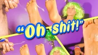 Screaming Cumshot All Over My Dolls Soles !