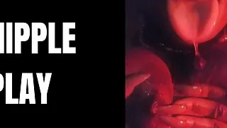 Fe Hendrix Sucks & Spits on Her Big Nipples