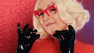 ASMR mukbang latex eating video - Arya Grander in braces