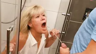 German mature Housewife fucks younger guy and caught from husband