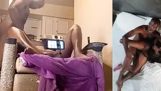 Blowjob Ebony Sucking Dick Fucking Hard Behind Pussy