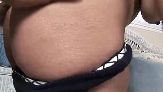 Busty ebony skin couture fucks black cock