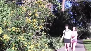 Sandy and Arabelle lesbians get horny in the bathtub