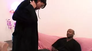 Lailonni ebony sucking and fucking big black cock