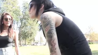 Nikki Hearts and Janice Griffith are tattooed teen lesbians