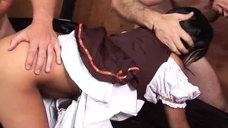 Sexy Romana Ryder loves to taste cum in threesome