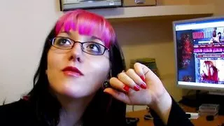 Redhead has anal sex and blowjob in the back of the office