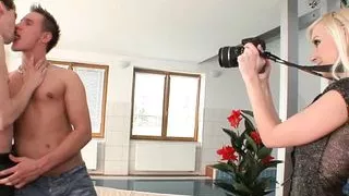 Lena Cova gets her ass pounded by two cocks in a threesome