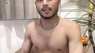 Asian boy is being naughty