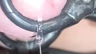 Nice precum focus estim session with cumshot