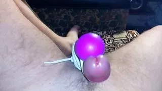tightly tied vibrator to cock and cum hard