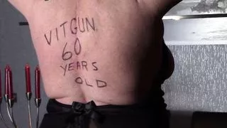 Fat slave vitgun's 60th birthday spanking (part 1)