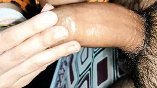Innocent Teen Newly Married girl giving hand job to her husband in Hindi audio