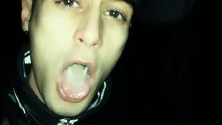 Play with cruisers cum in mouth on my knees after he left