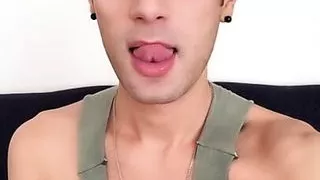 Long french kissing with me (kissing camera lens)