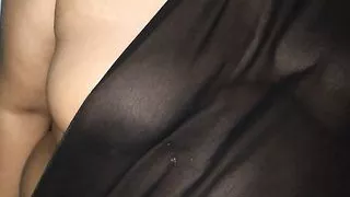 Beautiful widow aunt sits naked