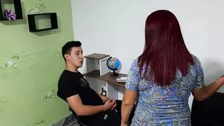 My stepmom gives me a great blowjob