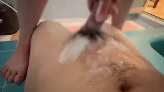 Married woman washing penis with urine after sex