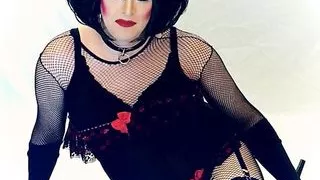 Sissy Fuck Toy Smokes and Strips to Lingerie for Master on Cam