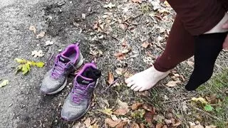 Naked Street Amateur - Titslapping in Public - Hooker